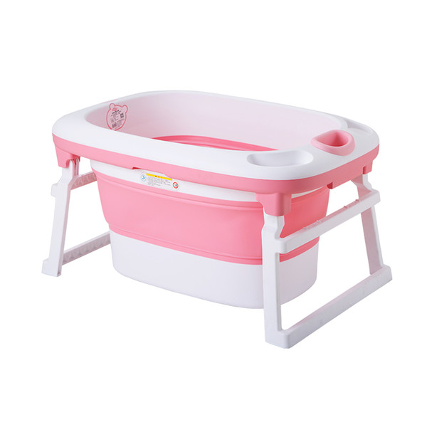 New Folding baby bath tub large newborn child bath barrel baby tub large can sit lying universal