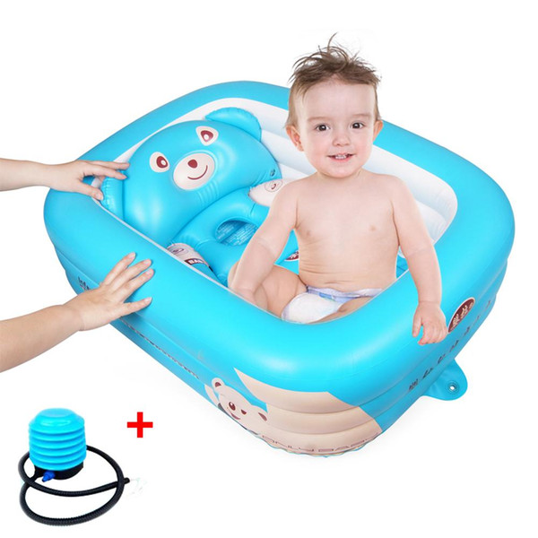 Baby Bathtub Newborn Baby Foldable Inflatable Bathtub set Large Thickened Bathing Pool Paddling Pool for Sitting and Lying