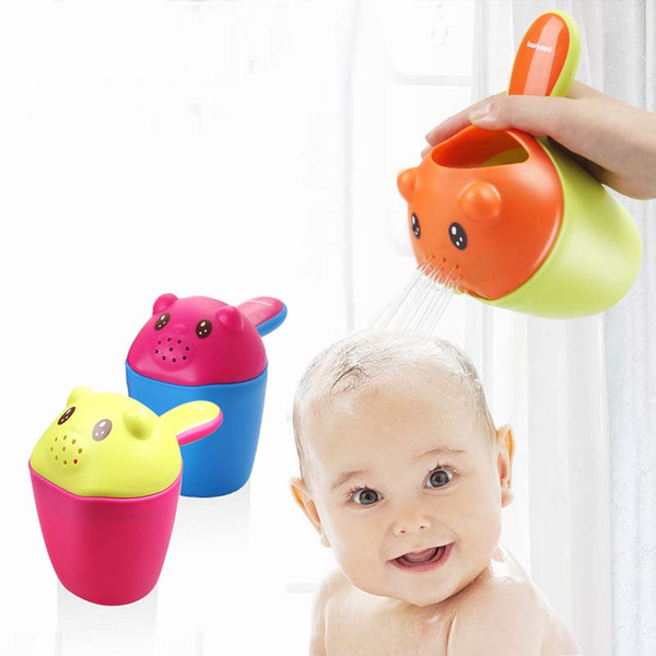 New Suit Head Shape Baby Bath Cups Baby Shampoo Cup Children Bathing Bailer Shower Spoons Child Washing Hair Cup Kids