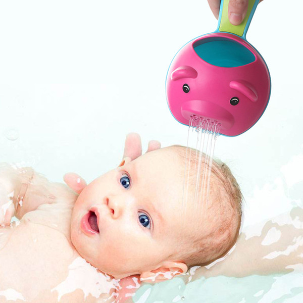 New Suit Head Shape Baby Bath Cups Baby Shampoo Cup Children Bathe Bathing Bailer Shower Spoons Child Washing Hair Cup Kids