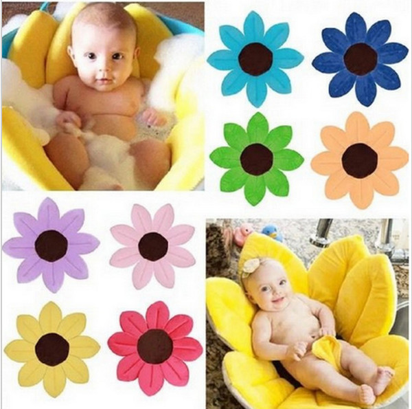 2018infant Baby Bath Flower Bathtub Baby Bath Fold Neonatal Petal Bathtubbaby tub 80CM