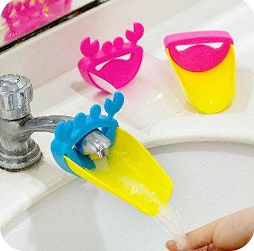 Cartoon Crab Baby Kids Children Safe Sink Faucet Extender Attachment Make Washing Hands Easy