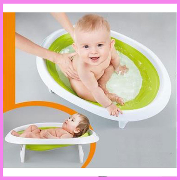 2 In 1 Foldable Newborn Baby Bathtub Baby Sitting Lying Shower Bath Tub Bucket Bath Support Safety Seat 0~18 M