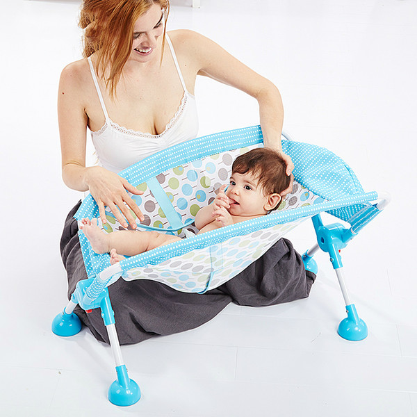 Mental Baby Bath Chair Aluminum Alloy High Bath Chair Folding Tub Baby Shower Sling Net Bed