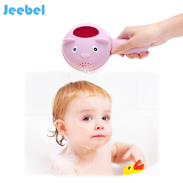 Jeeble Baby Multifunction Shampoo Bathing Cup Kids Cartoon Bear Shower Gentle Water Bailer Water Spoon Baby Bath Wash Children