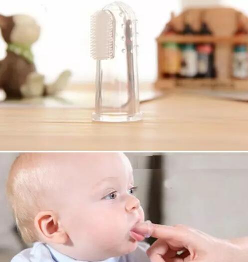Baby Teeth Soft silica Brush Silicone Finger Toothbrush Massager For Baby Care Infant Cleaning Toothbrush Training Brush free shipping