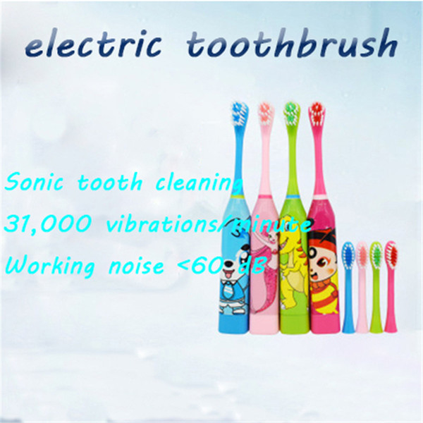 Children's Toothbrush Children's Electric Toothbrush Washing Gift Doraemon Cartoon Ultrasonic Electric Toothbrush with 2 brush heads