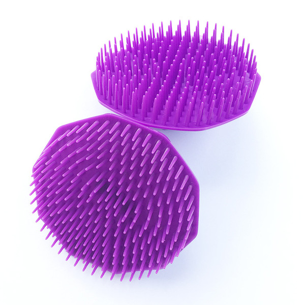 Factory round comb platform hot selling purple massage wash bath wash brush