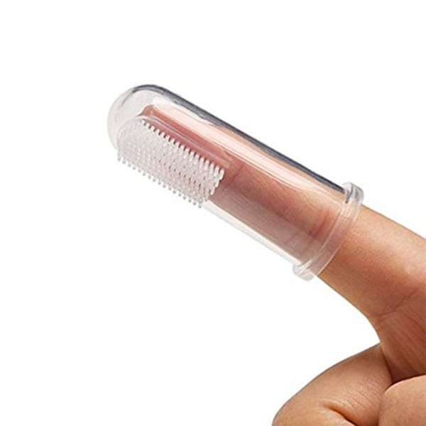highquality Baby Finger Toothbrush with box Children Teeth Clear Massage Soft Silicone Infant Rubber Cleaning Brush Massager Set Cute