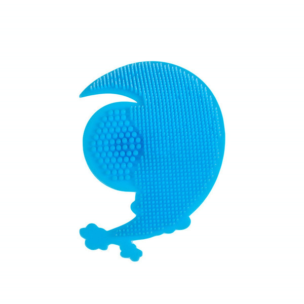 Cartoon baby child hair wash baby safe comb silicon gel clean bath massage brush