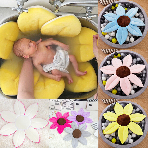 Hot Sell New Fashion Kids Boys Girls Blooming Bath Tub Mat Baby Infant Flower Bathing Sink Cushion Security Padded