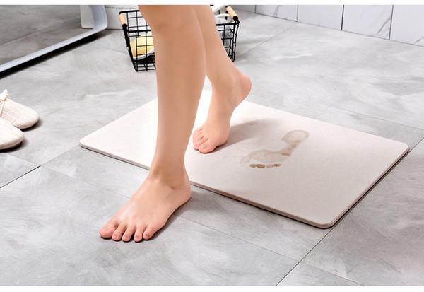 Multi Use Diatomaceous Bath Mat Fast Drying Absorbent Bathroom Rug Mat Durable Floor Door Shower BathMats Carpet for Toilet