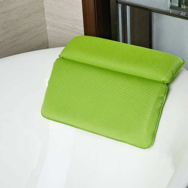 Non-slip Home Spa Bathtub Bathroom Headrest Eco-friendly Powerful Suction Cups 2-panel Bath Pillow Hot Tub Accessories Q190531