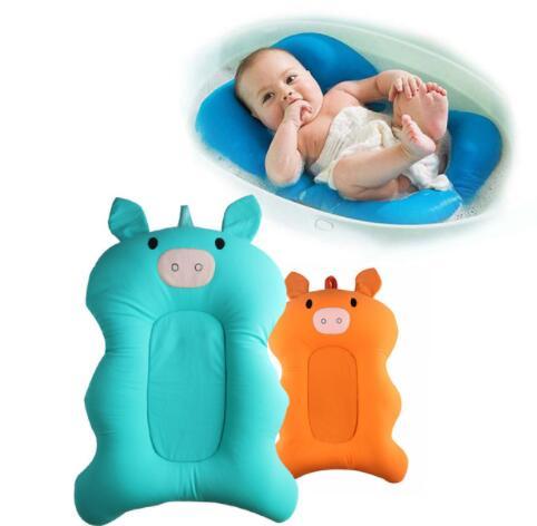 Newborns Baby Bathing Mat Baby Bathtub Shower Cushion Non-Slip Security Support Bath Tub Pad Safety Baby Shower Bath mat KKA5904