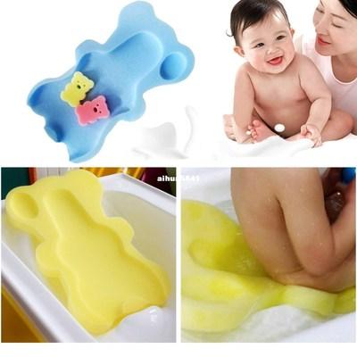 Baby Bath Seat Infant Non Slip Soft Bath Foam Pad Mat Body Cushion Sponge Non-Slip Bathtub Mat Safety Security Bathtub Seat