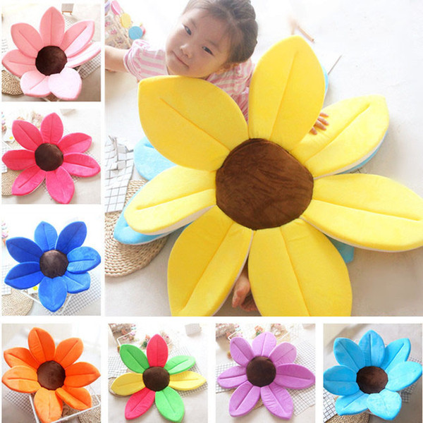 Newborn Baby Bathtub Foldable Blooming Flower Bath Tub for Baby Blooming Sink Bath For Baby Play Bath Sunflower Cushion mat