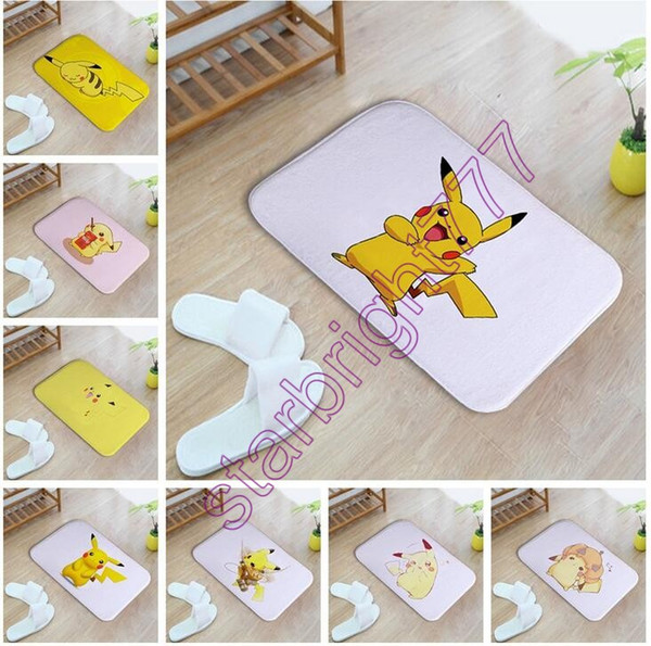 2017 cartoon Door mat 40*60cm pikachu Bedroom Carpet Super Soft Mats poke Floor Door Rugs 20 styles