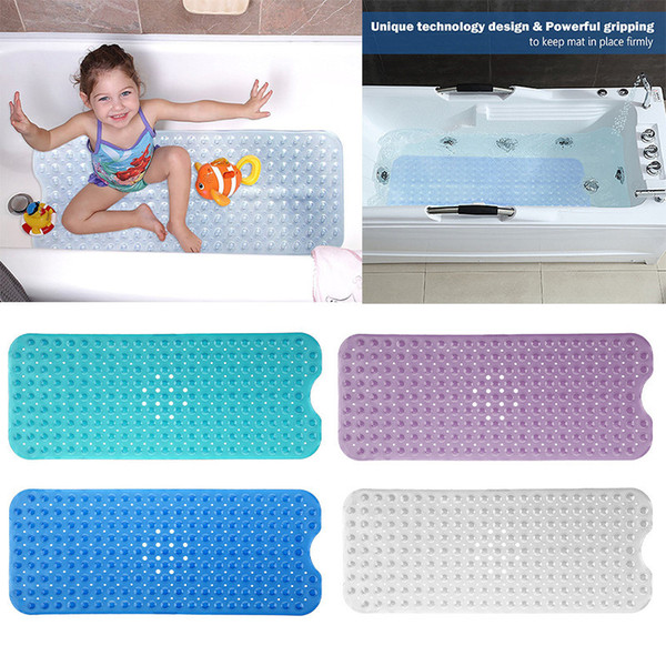 40*100cm Bath Mat PVC Large Bathtub Non-slip Bath Mats With Suction Cups Free Shipping
