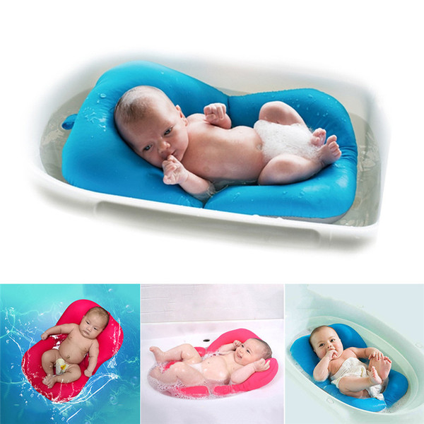High Quality Anti-skid Baby Bathing Mat Baby Bathtub Shower Bed Non-Slip Security Baby Bath Pad Newborn Seat Soft Cushion