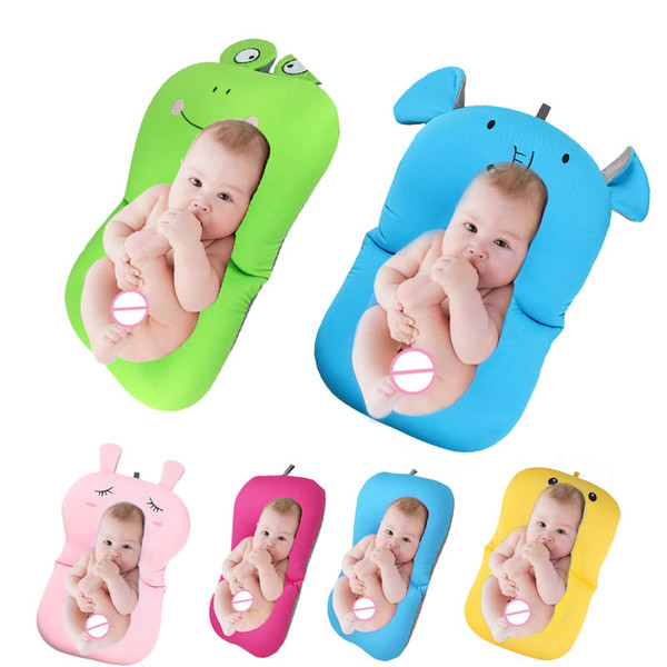 2018 Baby bath tub Newborn Baby Foldable Baby bath tub pad & chair & shelf newborn bathtub seat infant support Cushion mat bath mat