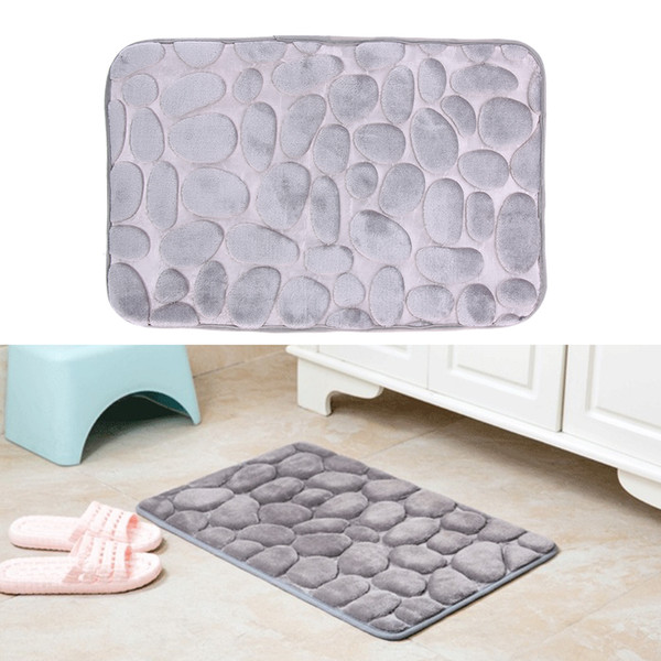 Non-Slip Flannel Bath Mat Bathroom Carpet Doormat Kitchen Bathroom Car Seat Soft Breathable Bathroom Toilet Mat