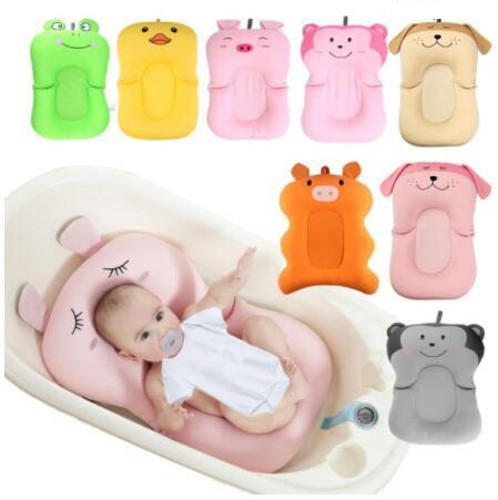 56*37cm Newborn Shower Mat Infant Bathtub Baby Bath Tub Pillow Pad Lounger Non-Slip Baby Bath Pad KKA6271