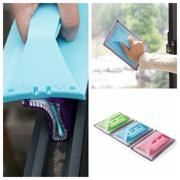 Window Door Track Household Cleaning Brush Tool Sliding Shower Door Sweep Dirt Easy Window Crack Brush 3 Colors LJJO4486