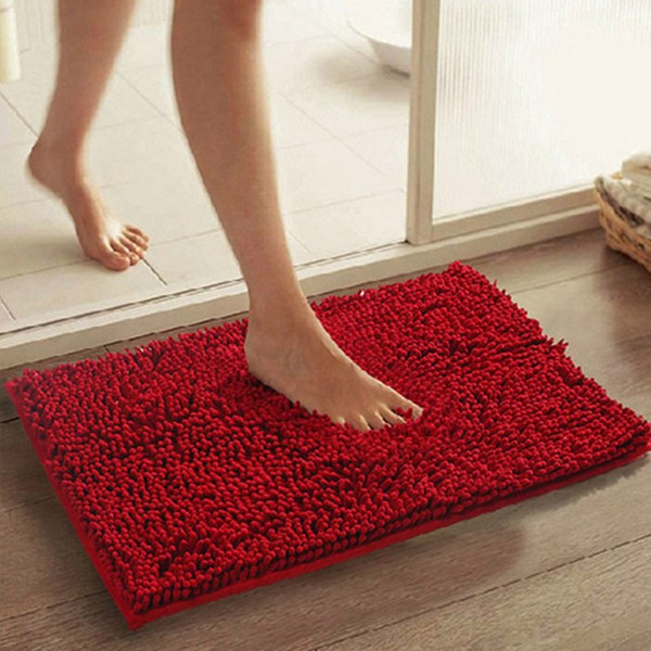 Wholesale-40*60cm Microfiber memory foam Soft Shaggy Non Slip Absorbent Bath Mat Bathroom Shower Rugs Carpet Rectangle Mats