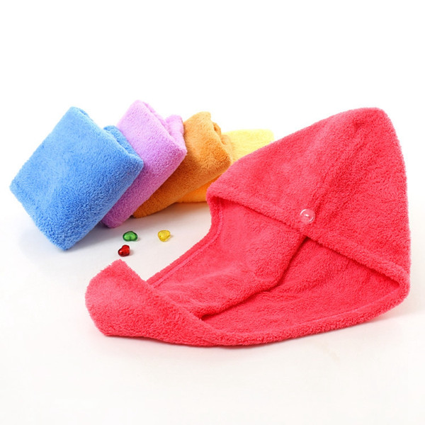 Shower Caps For Magic Quick Dry Hair Microfiber Towel Drying Turban Wrap Hat Cap Spa Bathing Caps hair towel 26*65cm LJJA3818