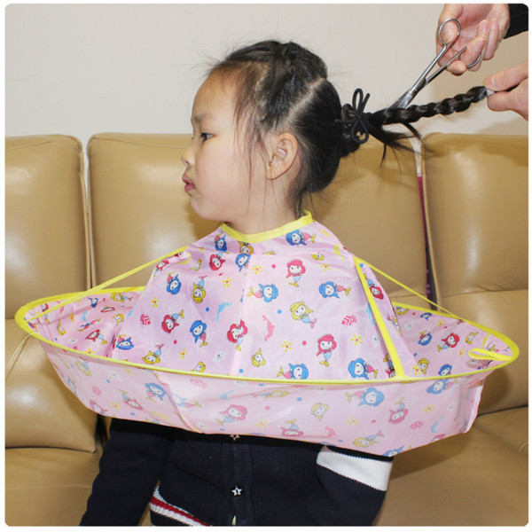 Adult Children Hairdressing Apron Baby Cartoon Oversize Foldable Shampoo Capes Printing Portable Haircut Overclothes