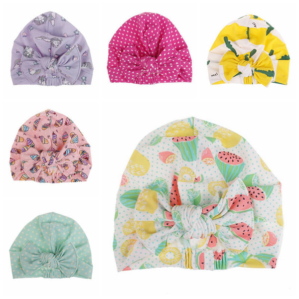 Kids Swimming Cap Nylon Dot Fruit Printed Swimming Hats Girls bowknot Ear Protection bathing cap Baby Fashion Cartoon Swimming Caps CLS802