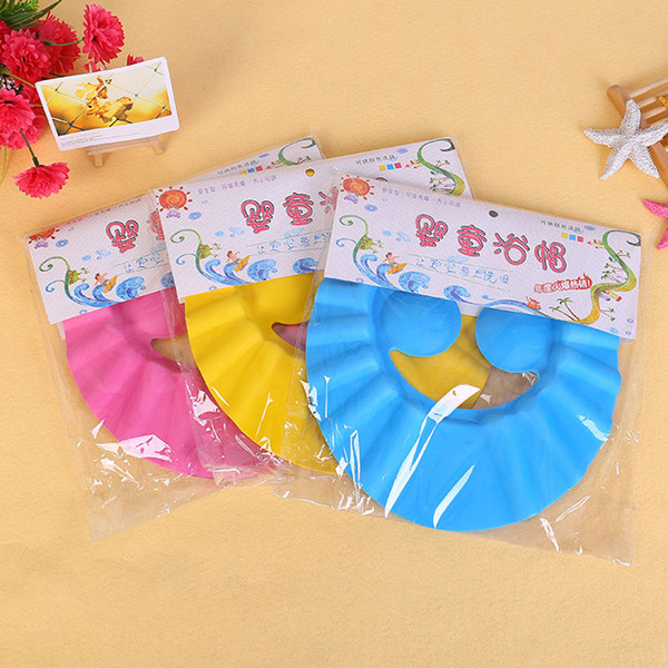 EVA Baby Safe Shampoo Bathroom Accessories Shower Bath Ear Protection Soft adjustable Caps Hats for Kids Free Shipping