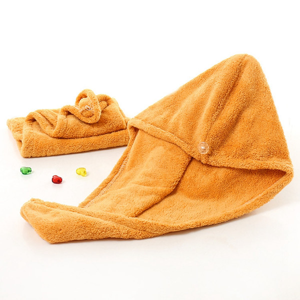 Shower Caps For Magic Quick Dry Hair Microfiber Towel Drying Turban Wrap Hat Cap Spa Bathing Caps hair towel 26*65cm LJJA3818