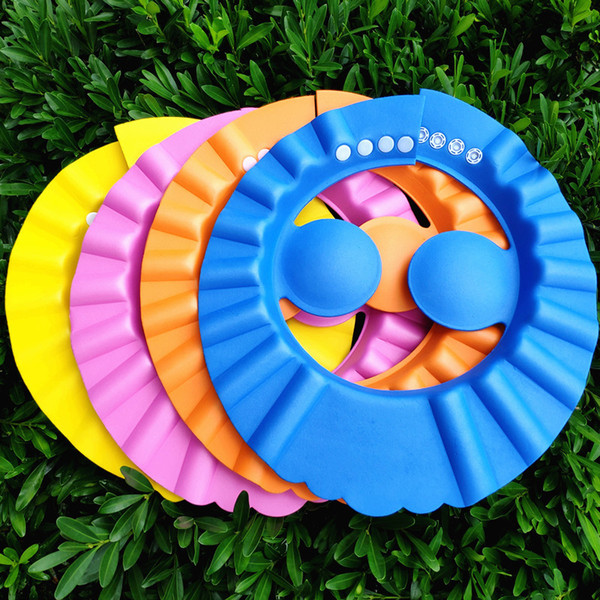 EVA material children's shower cap adjustable shampoo cap baby ear protection waterproof baby shower products WCW251