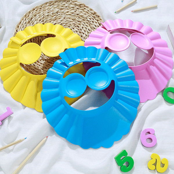 YE1014 Baby Adjustable Eva shower cap for children Ear protection hat wholesale shower cap for kids