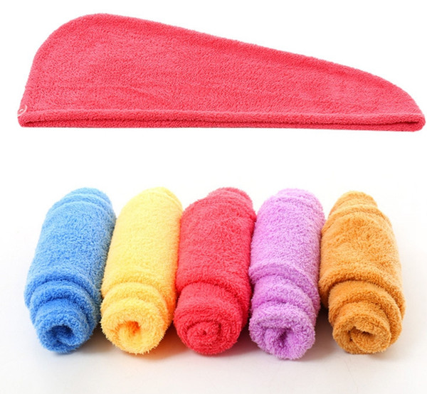 Microfiber Shower Caps Quick Dry Hair Towels Magic Super Absorbent Dry Hair Towel Drying Turban Wrap Hat Spa Bathing Caps DW140