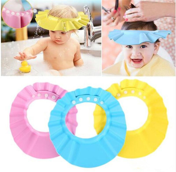 Adjustable Baby Hat Toddler Kids Shampoo Bath Bathing Shower Cap Wash Hair Shield Direct Visor Caps For Children Baby Care TO349