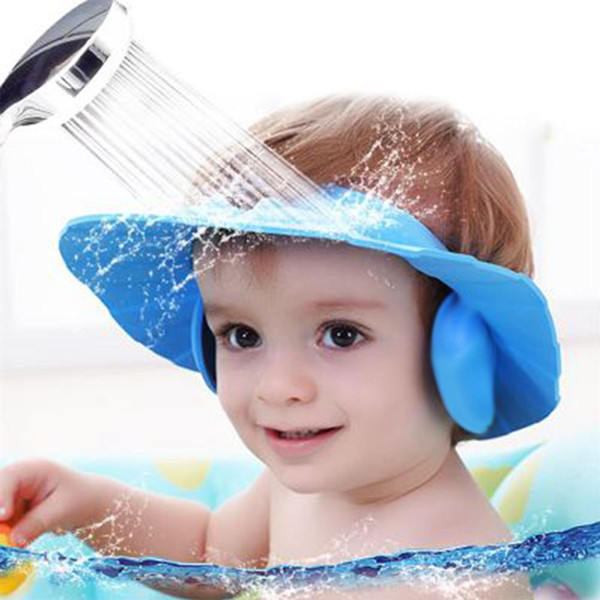 Baby Care Safe Shower Caps Adjustable Waterproof Shampoo Cap Children Ear Guard Protect Kids Bath Visor Haircut