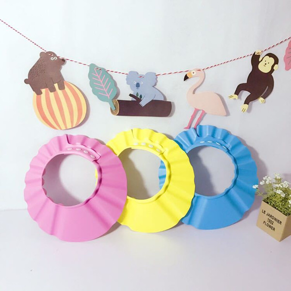 protect Shampoo for baby health bathing child kid children WNew Fashion Adjustable Shower cap ash Hair Shield Hat