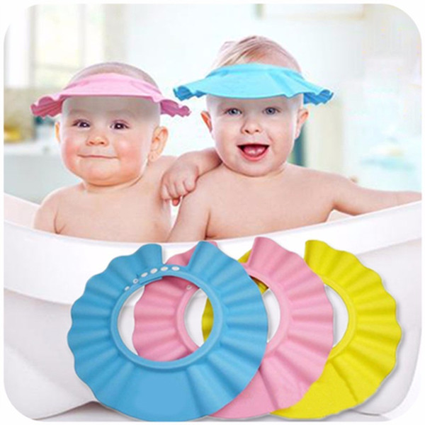 Soft Baby Shampoo Bath Shower Cap Shampooing For Kids Head To Baby Shower Hat Child Bathing Cap Bath Visor Adjustable