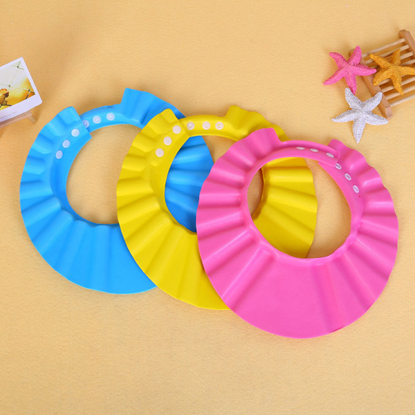 Baby Adjustable Shower cap EVA protect Shampoo for baby health bathing child kids children Wash Hair Shield Batch Hat LJJA3304-3