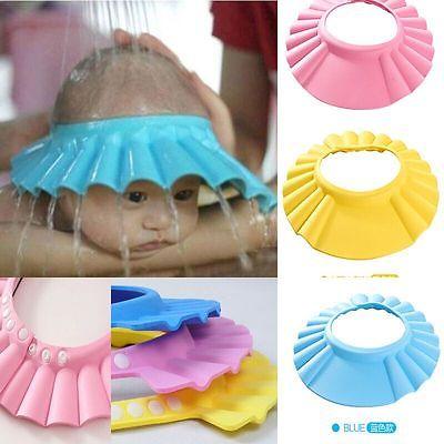 Adjustable Baby Kids Shampoo Bath Bathing Shower Cap Hat Wash Hair Shield