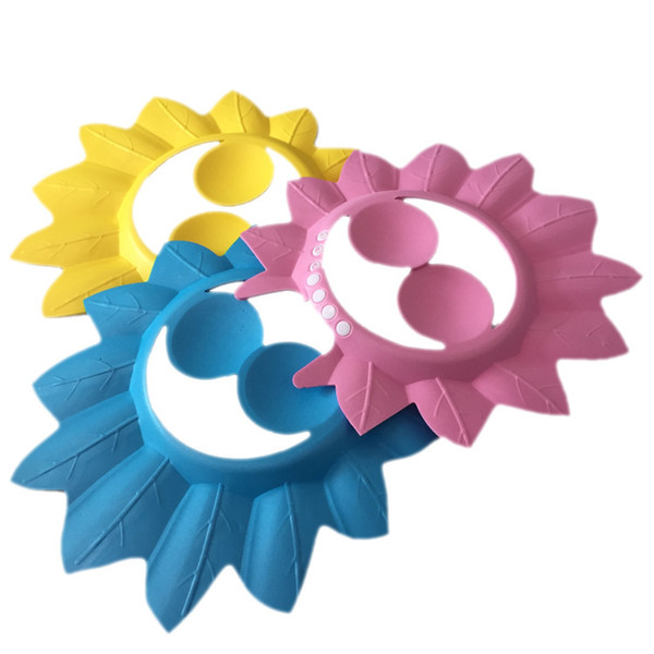 High-quality Kids Bath Shower Cap Hat Waterproof Adjustable Kids Shampoo Cap Shower Children Wash Baby Soft Eva Freeshipping