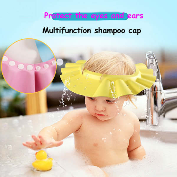 1Pcs Hot Adjustable EVA Soft Baby Shampoo Shower Cap Baby Care Bath Protection For Children Kids Shampoo Cap