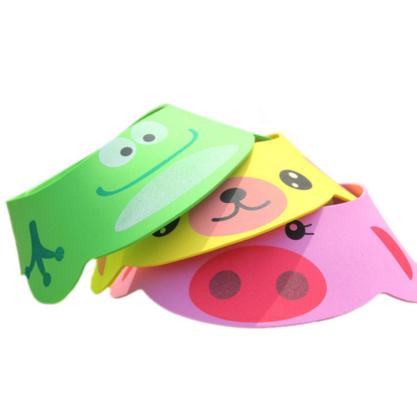 New Baby Children Cartoon Shampoo Bath Shower Caps Kids Bathing Visor Adjustable Hat Wash Hair Shield Free Shipping