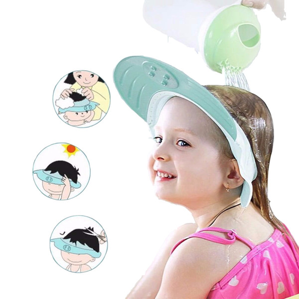 Baby Shampoo Cap Adjustable Cartoon Pig Silicone Waterproof Toddler Kids Bathing Shower Hat Wash Hair Protect 25*25cm 2018 New