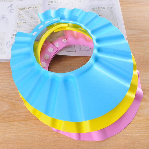 Shampoo Shower Bathing Bath Protect Soft Cap Hat for Baby Wash Hair Adjustable Children Bathing Shower Cap Hat Kids