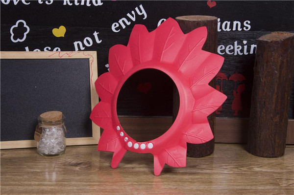 Maple Leaf baby shampoo cap adjustable baby shower cap waterproof eye baby shampoo bath cap Barber