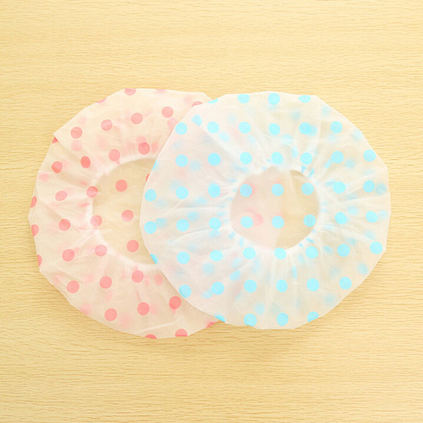 1Pc Cute Waterproof Elastic Plastic Shower Bathing Salon Hair Cap Hat Shower Accessories Random Color New sale