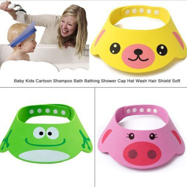 Toddler Kids Wash Hair Shield Direct Visor Caps Shampoo Bathing Shower Cap For Children Baby Care Sweet Lovely Baby Hats